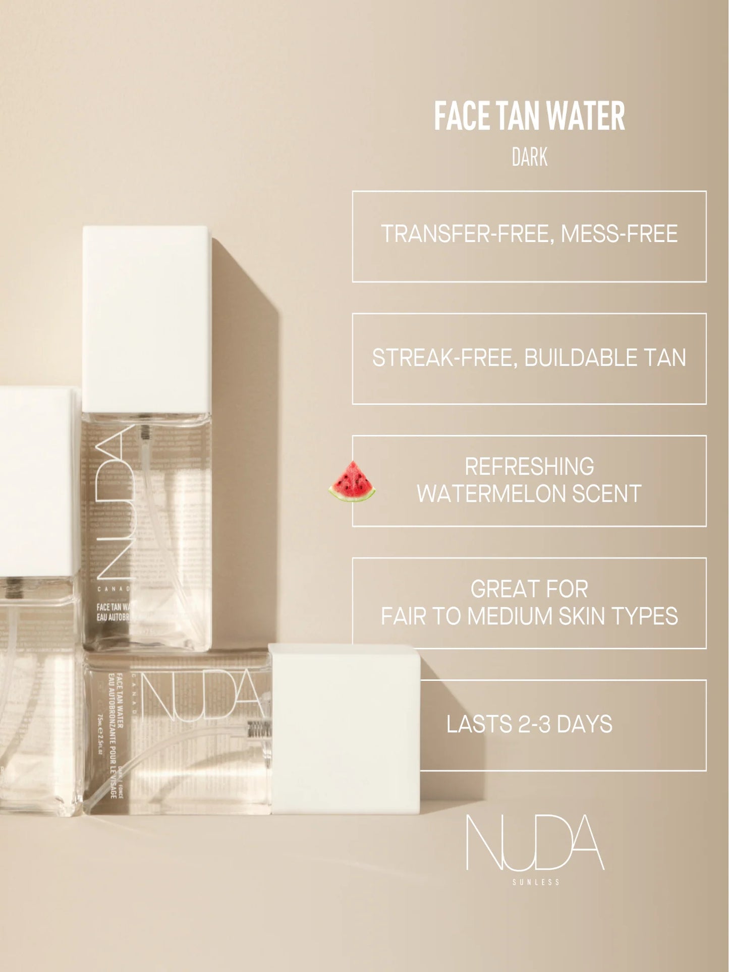 NUDA - Face Tan Water - Cloudmist Original