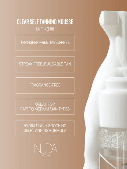 NUDA - Self Tanning Water Mousse - Light to Medium