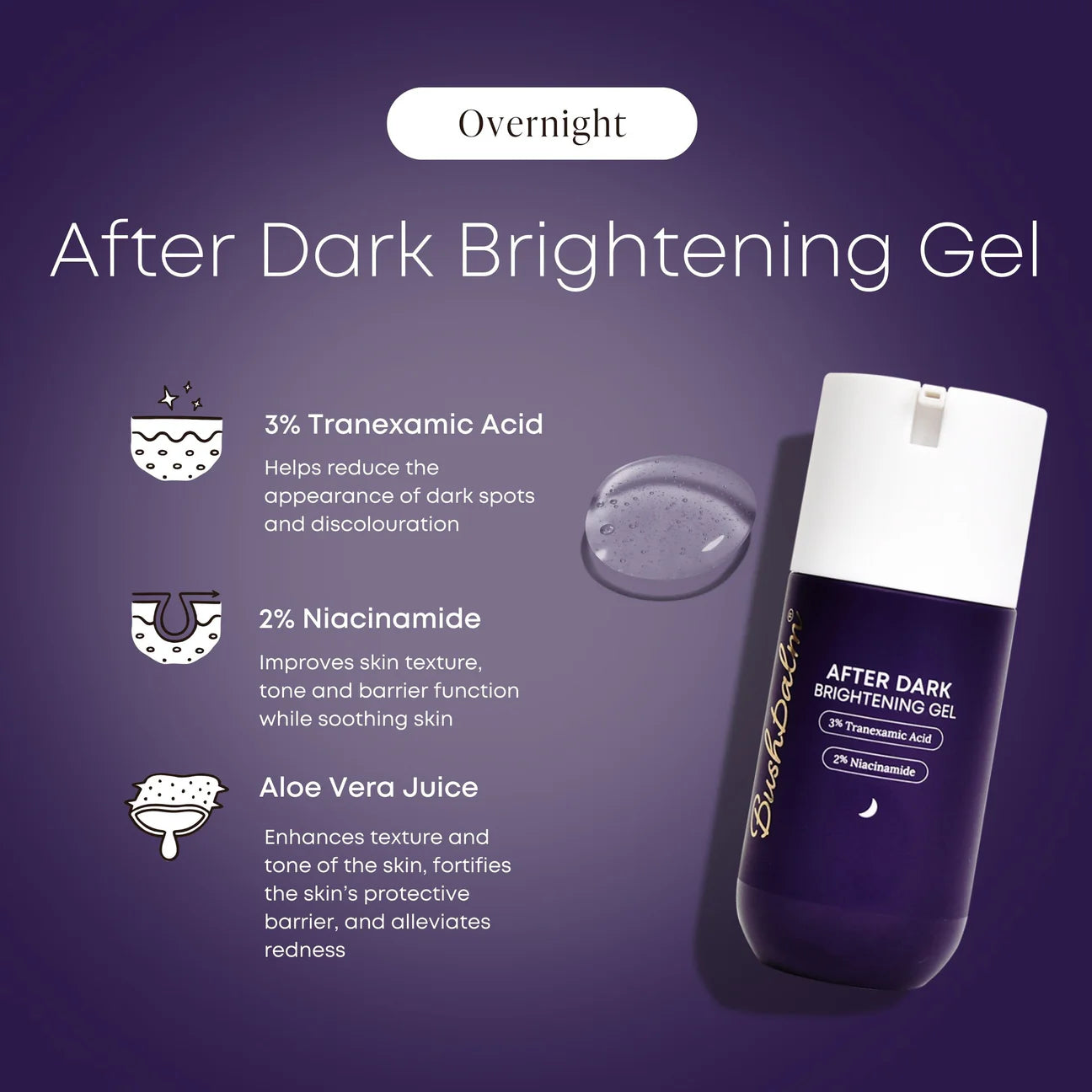 BUSHBALM - After Dark Brightening Gel (3% TXA | 2% Niacinamide)