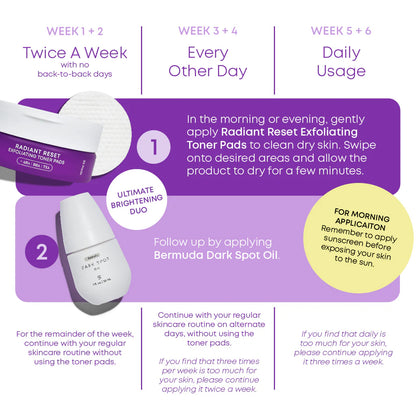 BUSHBALM - Radiant Reset Exfoliating Toner Pads