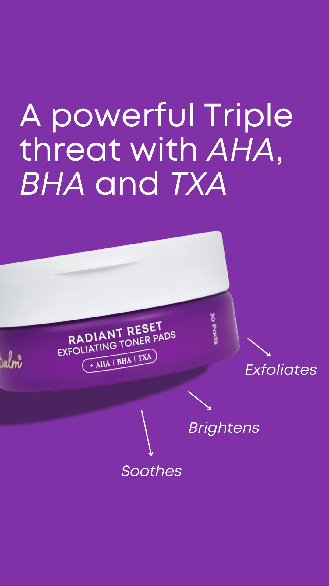 BUSHBALM - Radiant Reset Exfoliating Toner Pads