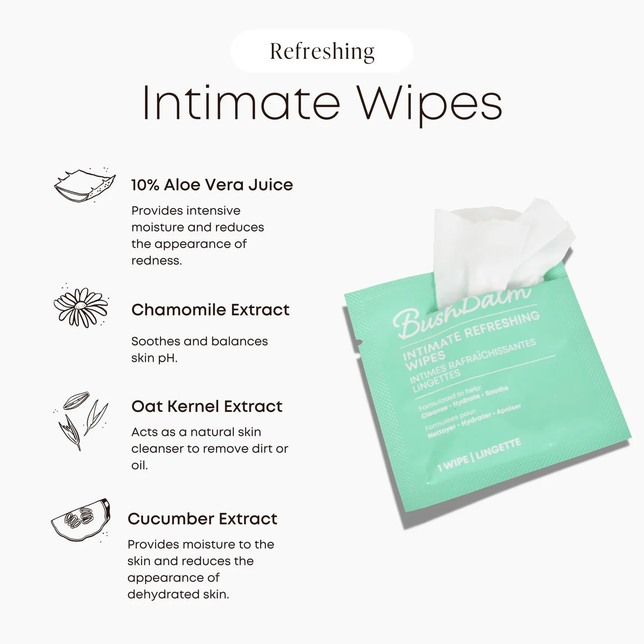 BUSHBALM - Intimate Refreshing Wipes